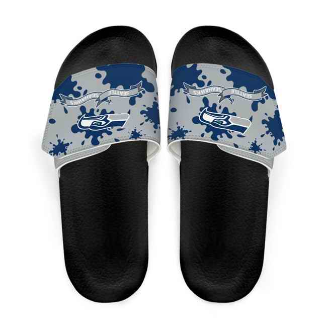Women's Seattle Seahawks Beach Adjustable Slides Non-Slip Slippers/Sandals/Shoes 003